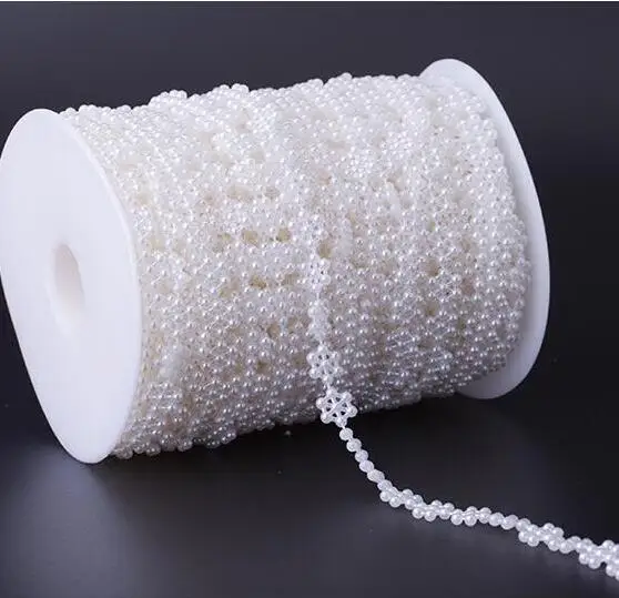 1M-Crystal-Beads-Sequin-Fabric-White-Beaded-Trim-Wide-1cm-Lace-Wedding-Beaded-Applique-Guipure-Ribbon