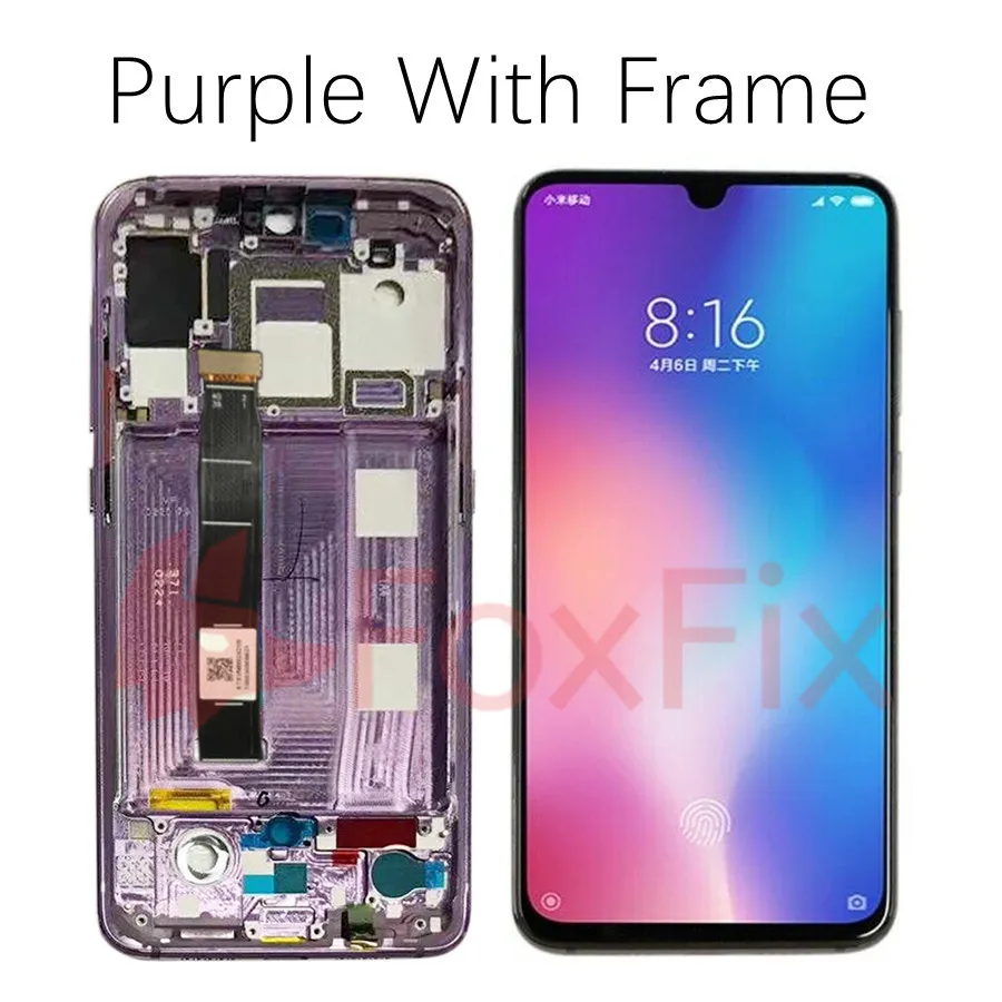 6,39 ''AMOLED lcd для xiaomi mi 9 mi 9 lcd дисплей сенсорный экран дигитайзер с рамкой для xiaomi 9 Замена дисплея