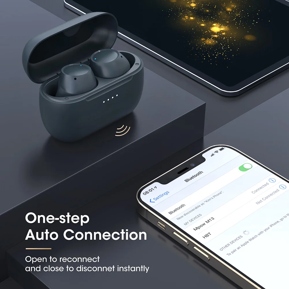 Mpow M13 Wireless Earbuds in-Ear Bluetooth Earphones Punchy Bass IPX8 Waterproof 28H Playtime TWS Sports Earphone Gym in ear earphone wireless earbuds bluetooth headphones bluetooth headset