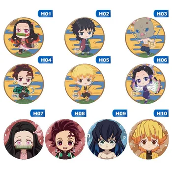 

Anime Demon Slayer: Kimetsu No Yaiba Kamado Tanjirou Cosplay Bedge Cartoon Collect Backpacks Button Brooch Pins