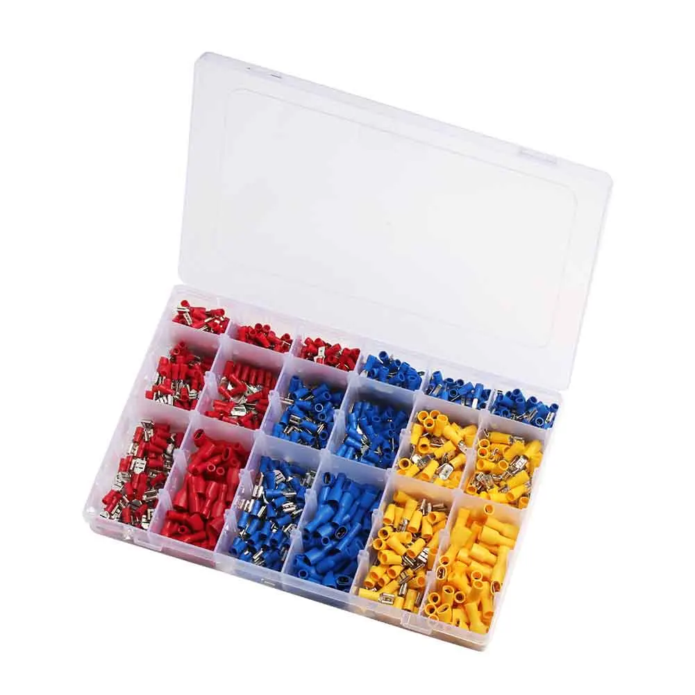 

900pcs Home Heat Shrink Workshops Waterproof Garage Car Crimp Terminal Set Widely Use Electrical Wire Connectors Cold Pressing
