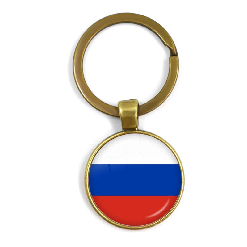 9 Национальный флаг круглый брелок Корея, Сербия, Россия, Словения, Аргентина, США, Турция, Испания, Доминика брелок в подарок - Цвет: 9