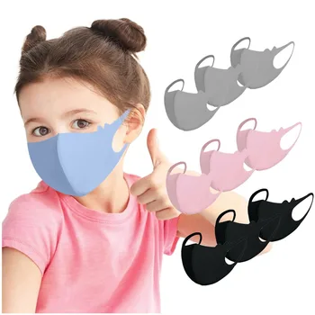 

10pcs Washable Elastic Earloop Breathing Reusable Anti Dust Cotton Mouth Fashion White For Kids Unisex Large Stock Send Fast