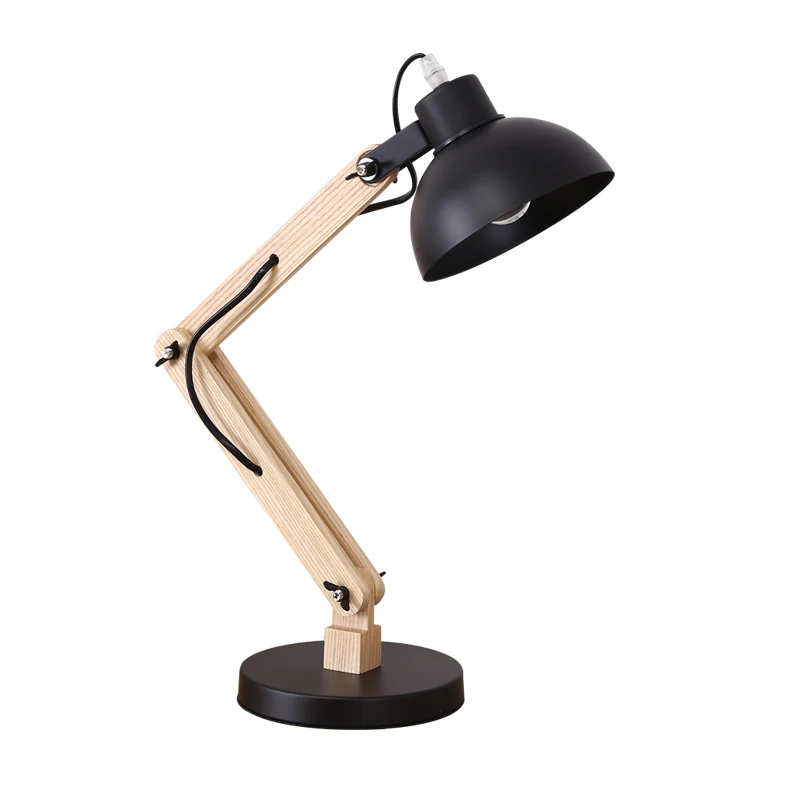 Modern Table Lamp E27 25W Fold Adjustable Stand Desk Lighting With Swing Long Arm Business Office Study Desktop Light Bedroom