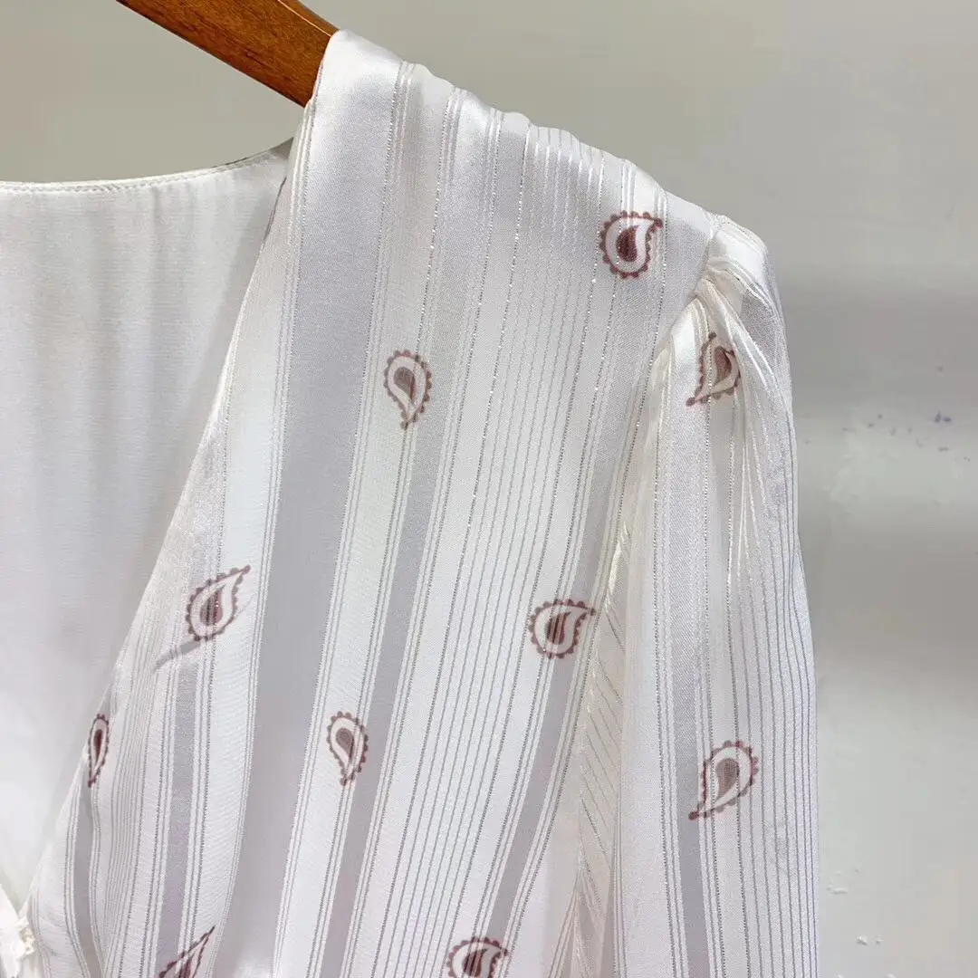 Новинка года; осеннее кружевное платье с v-образным вырезом с золотым принтом и оборками