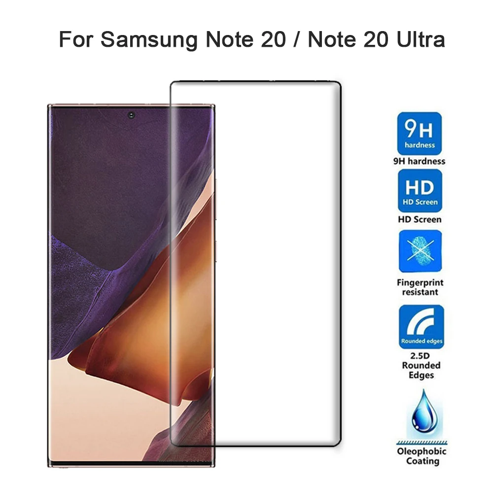 3D Protective Glass For Samsung Galaxy Note 20 Ultra 5G Tempered Screen Protector Film Bubble Free 9h | Наручные часы