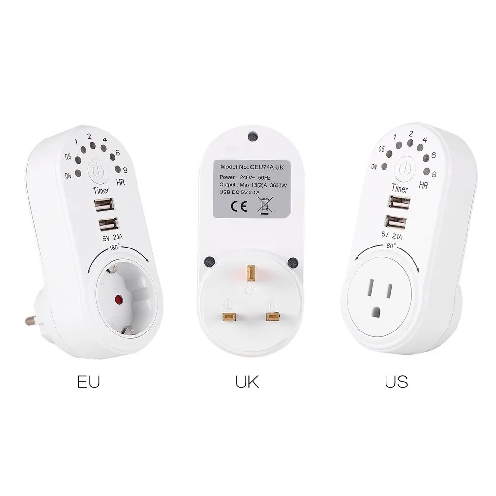 220 В таймер мини USB 5V 2.1A адаптер розетка с защитой штекеров в комплекса