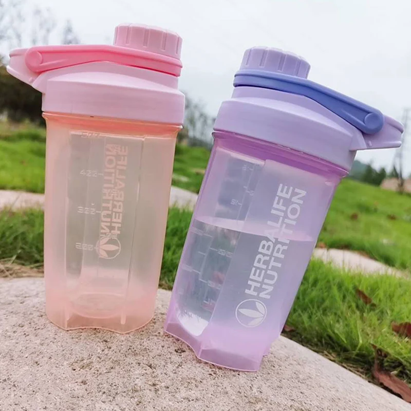 New 400ml 500ml Portable Herbalife Nutrtion transparent bicycle Leak-proof Sports Unbreakable Plastic Water Bottle Wholesales