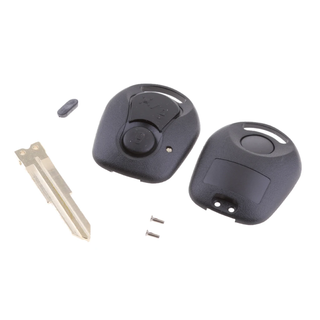 2 Buttons Key Fob Cover Remote Control Case Keyless Entry Jacket Shell for Ssangyong Actyon Kyron Vehicles