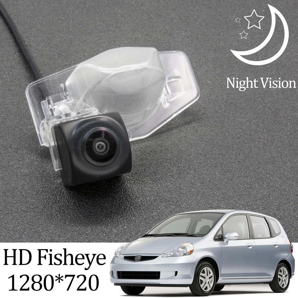 Owtosin HD 1280*720 Fisheye Rear View Camera For Honda Fit/Jazz MK1 2001 2002 2003 2004 2005 2006 Car Parking Reversing Monitor 360 degree camera for car