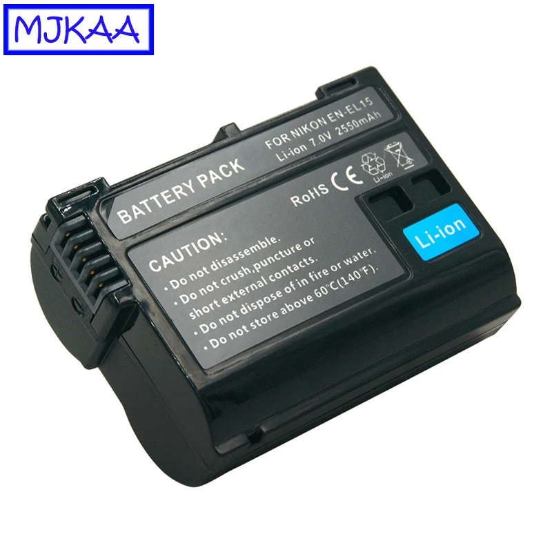 Аккумулятор MJKAA EN EL15 7 0 в 2550 мАч Li Ion для DSLR D600 D610 D800 D800E D810 D7000 D7100 D7200 V1|Цифровые