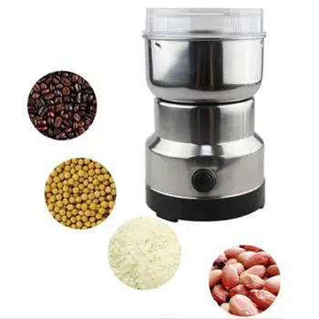 

150W Electric Powder Grinder Stainless Steel Grinding Machine For Coffee Beans Nuts Grains Spice With AU /US/UK Plug Converter)