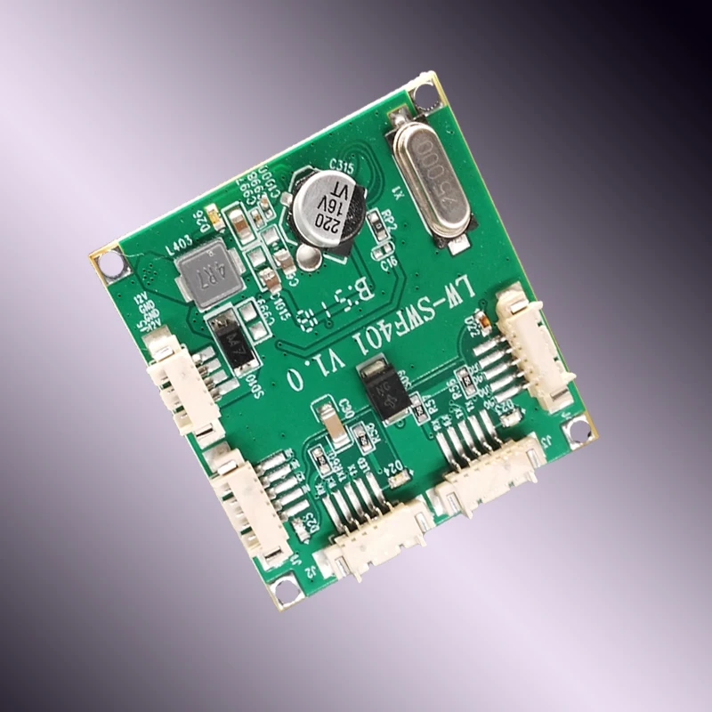 Mini 4 Порты и разъёмы коммутационный модуль сетевой модуль переключения широкий Напряжение 5 v-12 v плоского кабеля с Интернет Порты и разъёмы доступа