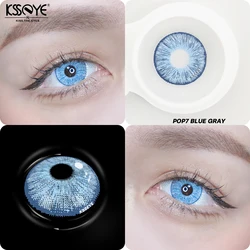 Vibrant Natural Look Colored Contact Lenses (POP7 BLUE GRAY)