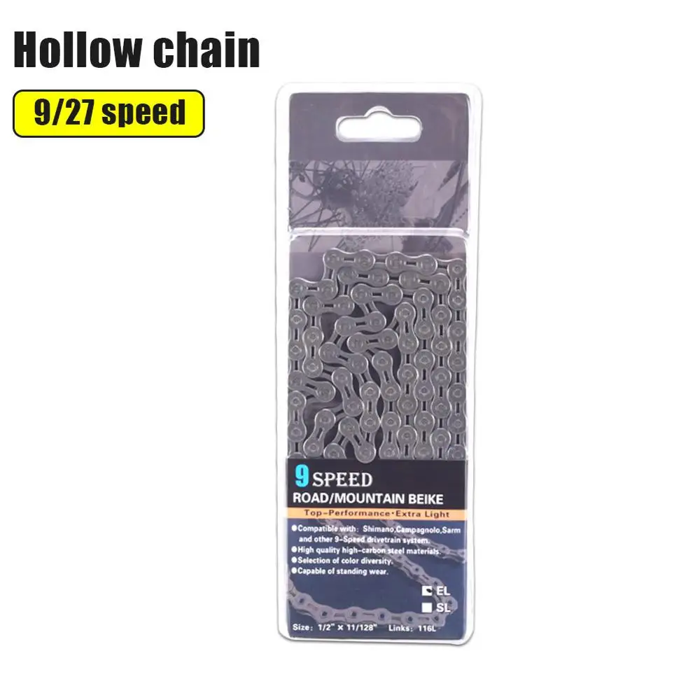 

MTB Bicycle Chain 9/10 Speed Hollow Ultra Light Chain Bicycle General Chain Variable Speed Full Hollow Chains Bicycle Accessorie