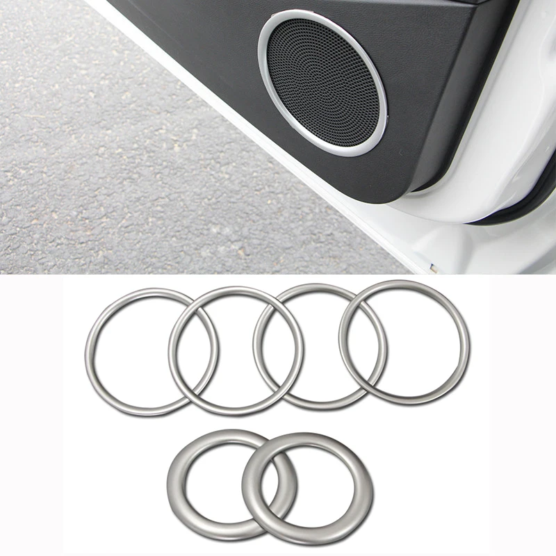

6pcs For Ford Kuga Escape 2013-2017 ABS Chrome Inner Front+Rear Door Speaker Cover Trim Car Styling Accessories