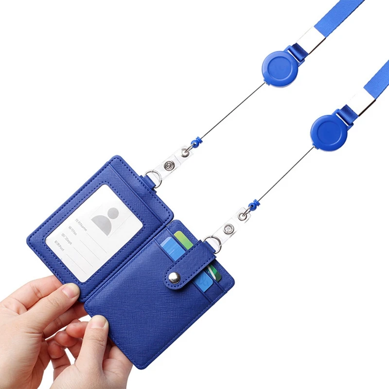 

Vertical 11*7.6cm Exhibition Card Holder with Original Lanyard for Business/Access/Pass Cards
