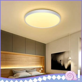 

High Quality Ultra-thin Warm White Panel Lights Mount Lamp Living Room Kitchen Bedroom Ceiling Lights Lamps Round Style Light
