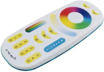 

4-Zone Touch Screen RGBCCT LED Strip RF 2.4G Controller Wireless Remote Control RGBWW LED Strip Tape Lighting (RGBCCT Remote)