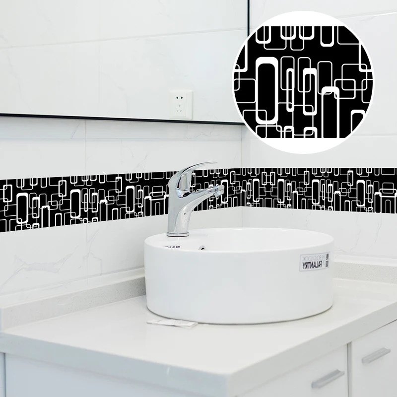 3D цветочные обои границы DIY самоклеющиеся водонепроницаемые стены границы гостиная кухня ванная комната украшения дома настенные наклейки