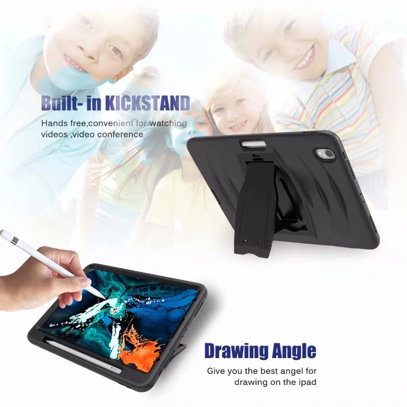Чехол для iPad Pro 12,9 крышка с карандаш держатель противоударный Heavy Duty силиконовый Безопасный детский чехол для iPad Pro 12,9 чехол