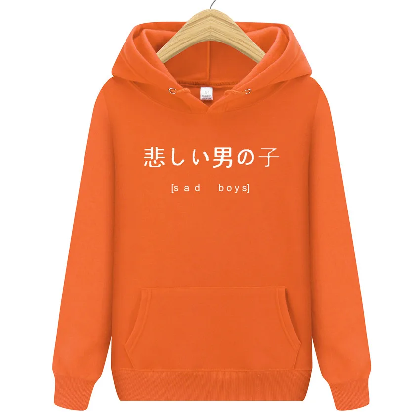 New sad Boys Printed Fleece Pullover Hoodies MenWomen Casual Hooded Streetwear Sweatshirts Hip Hop Harajuku Male Tops Oversize  (4)