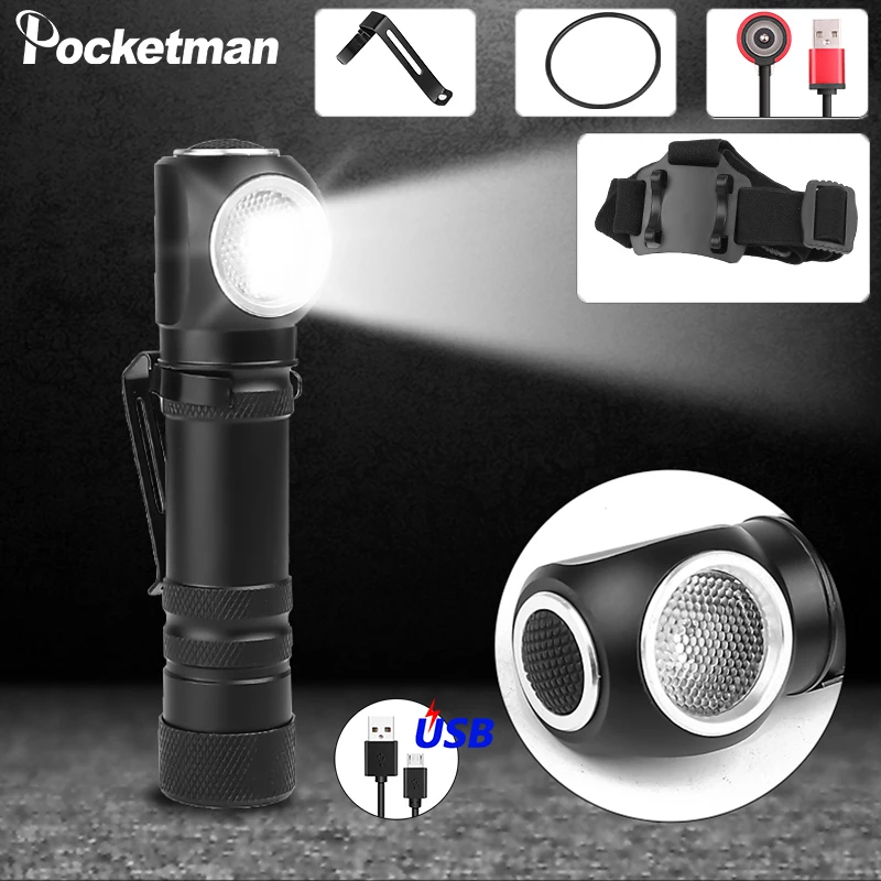 

Super XHP50 LED flashlight magnetic charging can as headlights 12 lens torch built-in 18650 battery multi-purpose lighting
