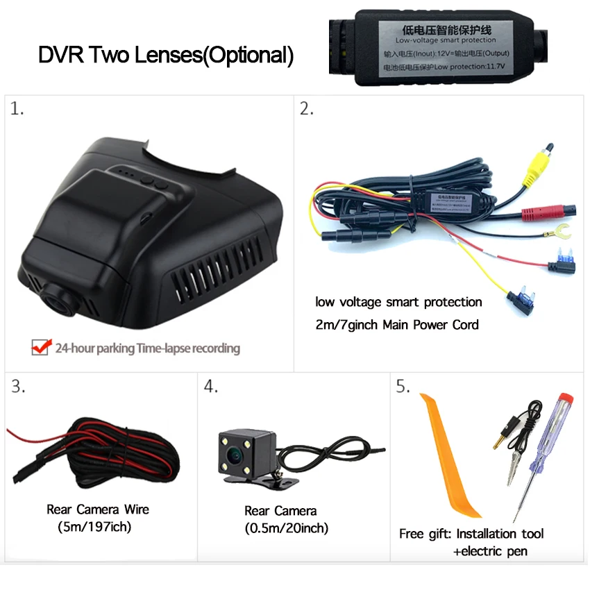 9 Car Wifi Car DVR 1080P Dash Camera Video Recorder For Mercedes Benz E Series Low Configuration E180L E260L E200L 2013 2014 2015