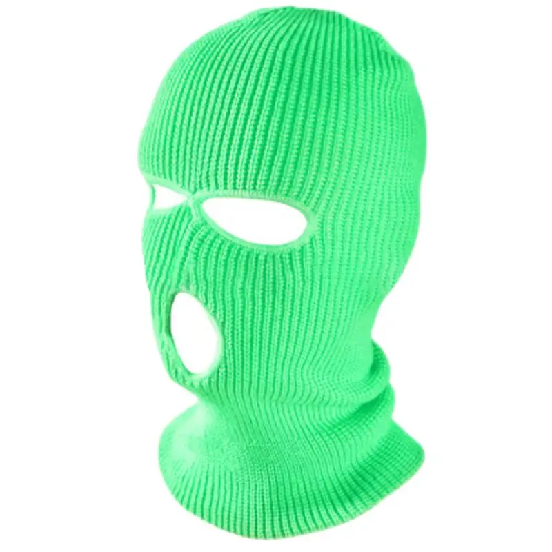 Halloween 3-Hole Knitted Full Face Cover Winter Warm Neon Balaclava Mask Hat