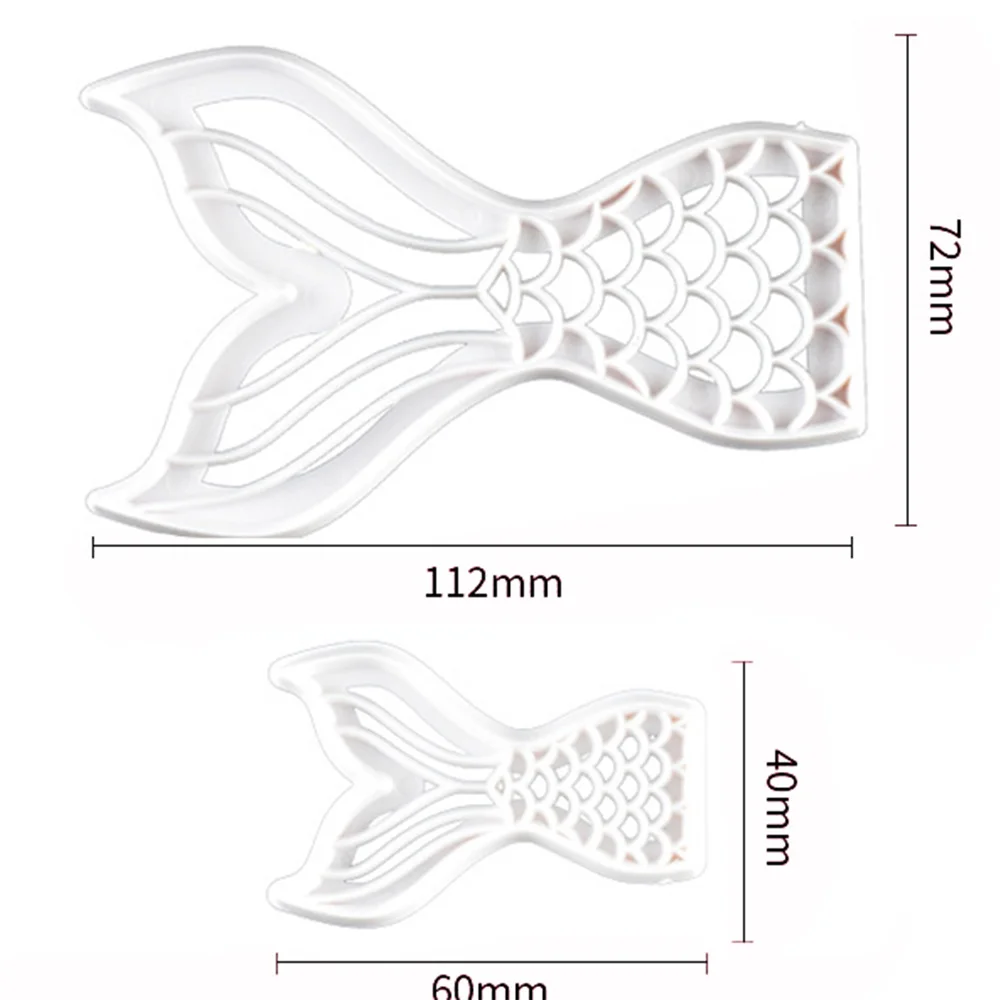 1SET Mermaid Tail Cookie Molds Starfish Shell Biscuit Bread Cutter Fondant DIY Baking Tools for Birthday Party Cupcake Decor