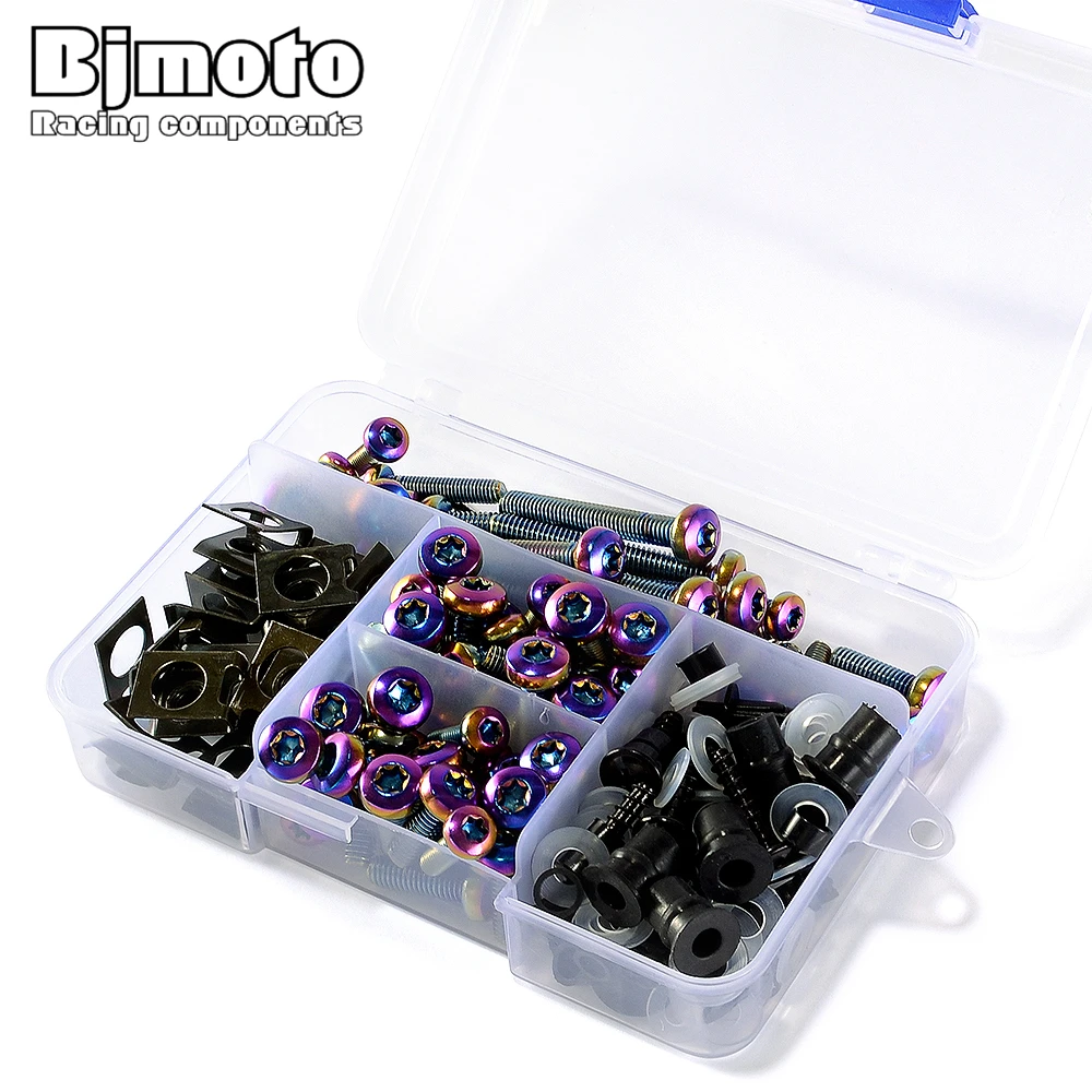 

Motorcycle parts M5 M6 Universal Fairing Bolts Spire Speed Kit Fastener Clips Screw Spring Nuts Fit most of Japanese sport bike