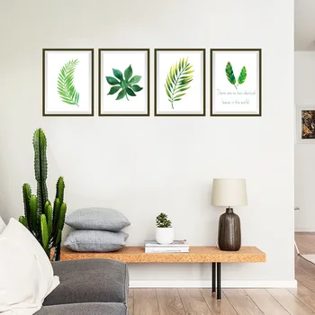 

Green Leaves Pvc Frames Wall Sticker For Store Office Home Decoration Pastoral Mural Art Diy Plant Wall Decal