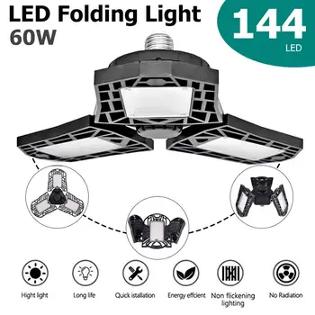 

E27 LED Bulb 60W 6500k High Intensity Deformable Lamp SMD2835 AC85-265V For Indoor Parking Industrial Warehouse Led Mining Lamp