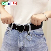 CARTELO prawdziwej skóry panie wysokiej jakości stopu miłość ze sprzączką moda pasek retro sukienka dżinsy dekoracyjne panie słodkie paski