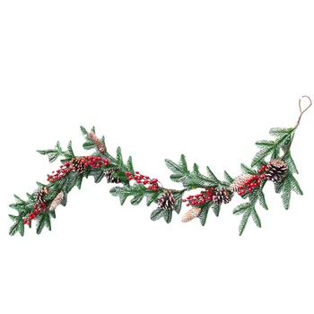 

1Pc Christmas Rattan Pendant Window Door Rattan Adornment Hanging Decoration