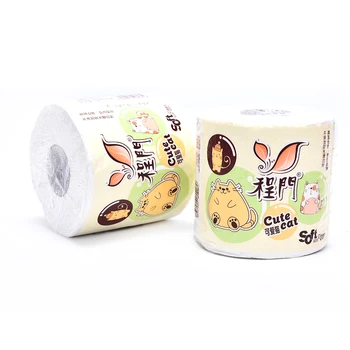 

Cartoon Toilet Tissue Home Santa Claus Print Bath Toilet Roll Paper Bathroom Supplies Health Protection Supplies Roll Paper