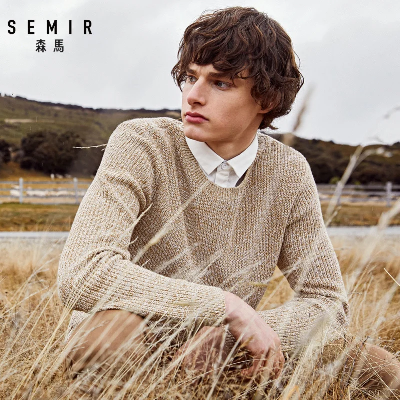 Свитер Semir модель 2020 Осень новинка мужской Корейский студенческий хлопковый