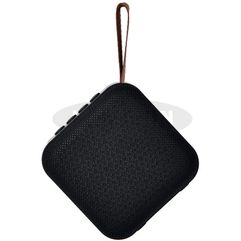 Портативный Bluetooth динамик высокого качества стерео музыка объемный Бумбокс ткань беспроводной динамик поддержка AUX TFCard Udisk FM - Цвет: Black