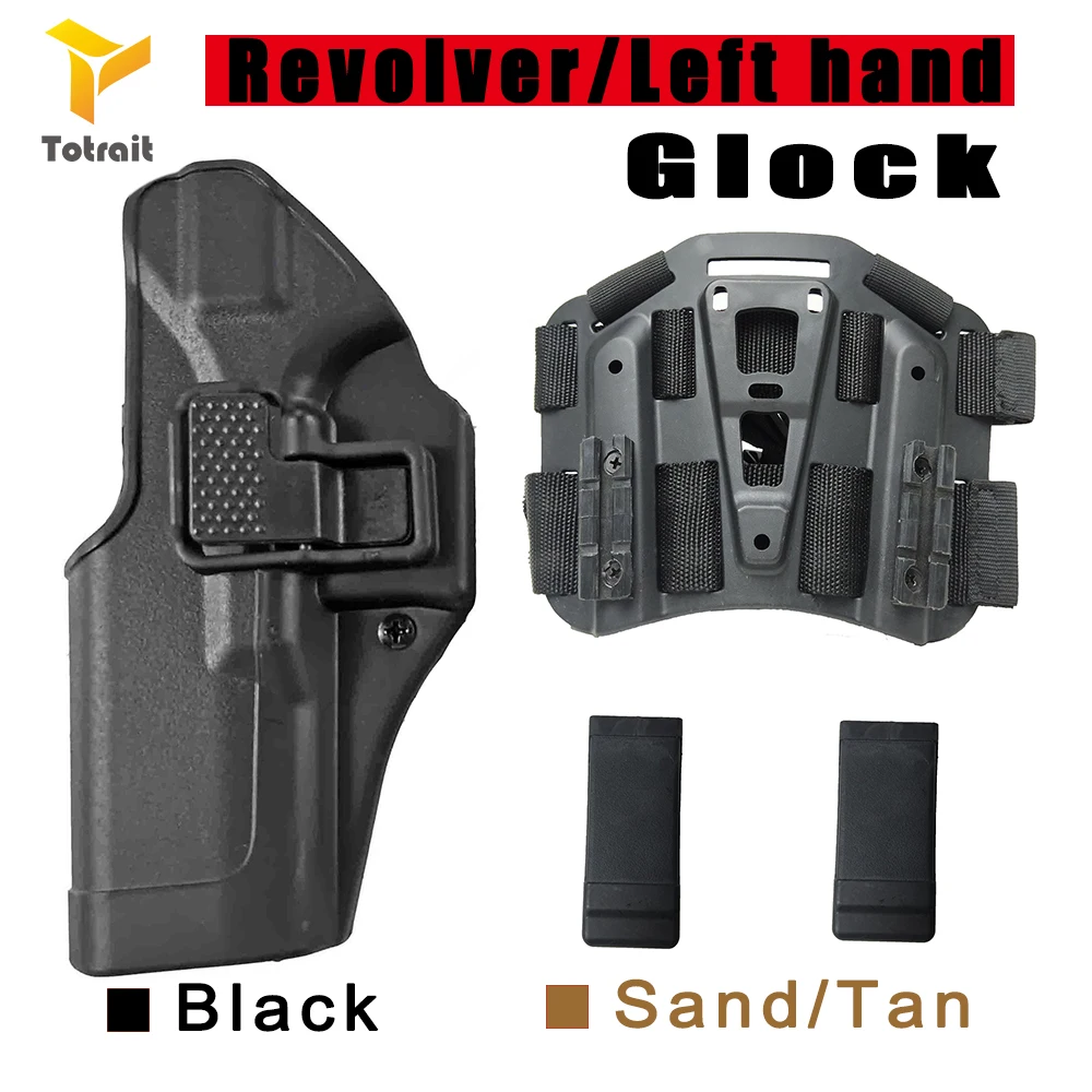 TOtrait револьвер/левая рука CQC ножной пистолет кобура для Glock 17 19 Аксессуары оружия