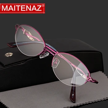 

MAITENAZ Alloy Progressive Multi Focus Reading Glasses Anti Fatigue Eyewear Business Simple Women +1.0 to +3.0 05005