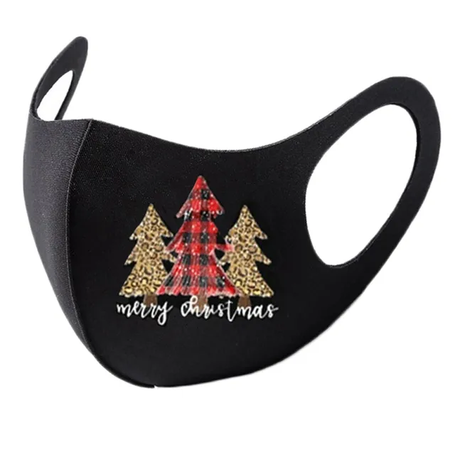 Christmas Prints Mask Adult Reusable Colorful Fabric Face Xmas Print Unisex Neutral Washable Masks Earloop Bandage Masques M