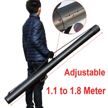 

2019 New Adjustable Max 1.1-1.8 meter Alastic ABS Hard Fishing rod tube fishing rod case rod bag outdoor tackle bag Lure rod box