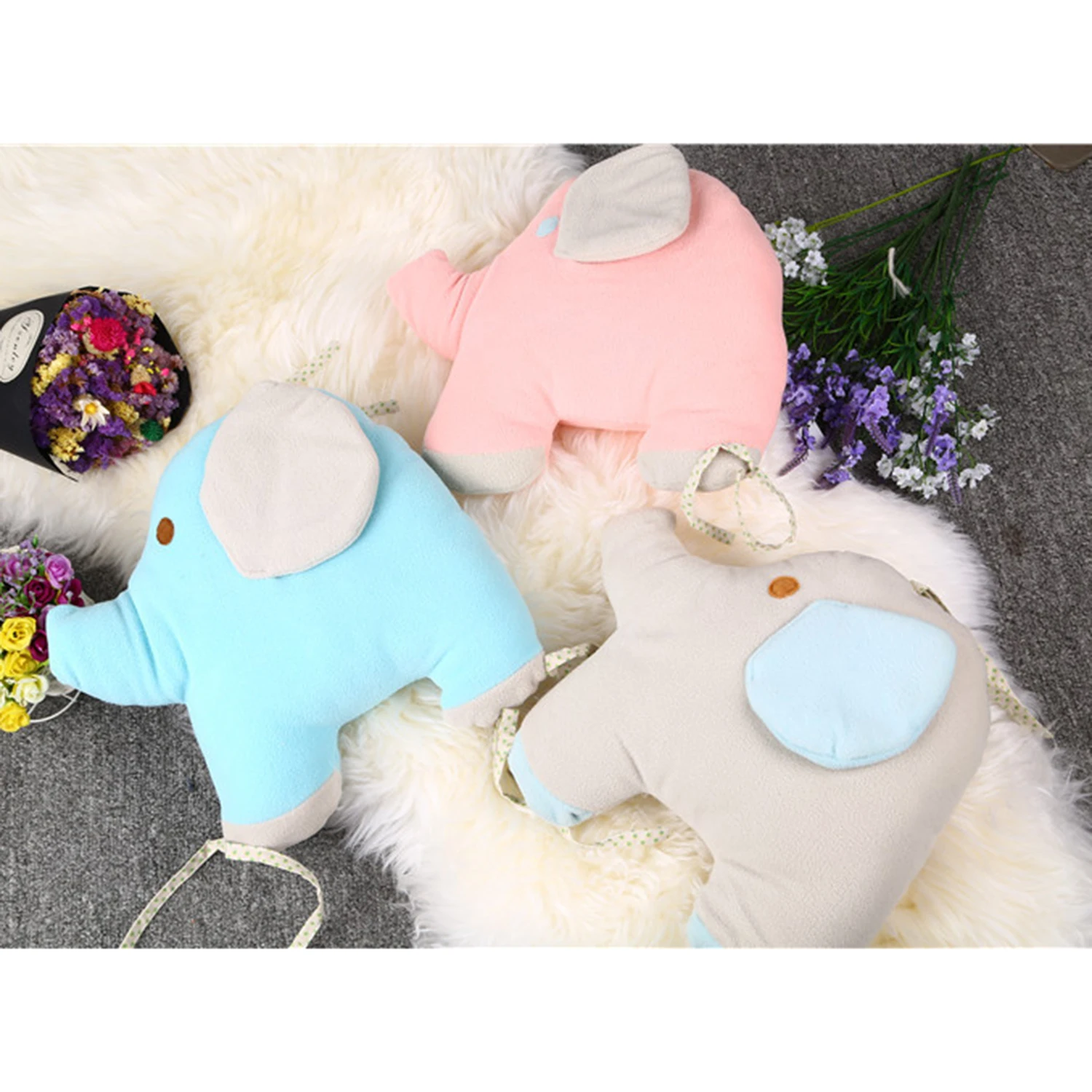 

Hot 6Pcs Baby Bed Bumper Crib Cot Elephant Bumper Baby Bed Protector Crib Bumper Newborns Toddler Bed Bedding Set