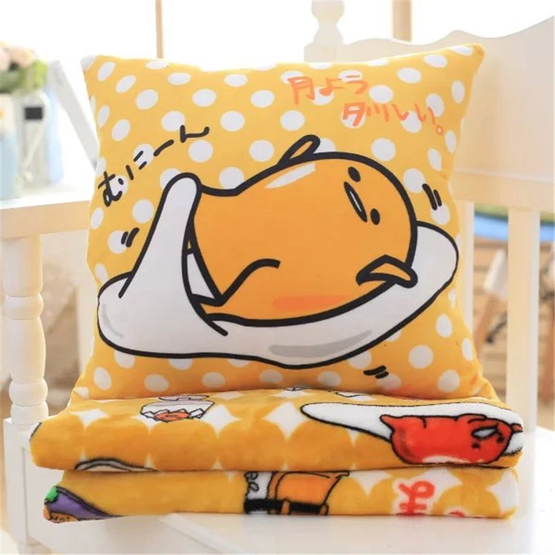 1 шт., мультяшное одеяло Gudetama Lazy Egg, теплое одеяло для рук, милая плюшевая подушка, мягкая подушка для косплея, опора для женщин и мужчин