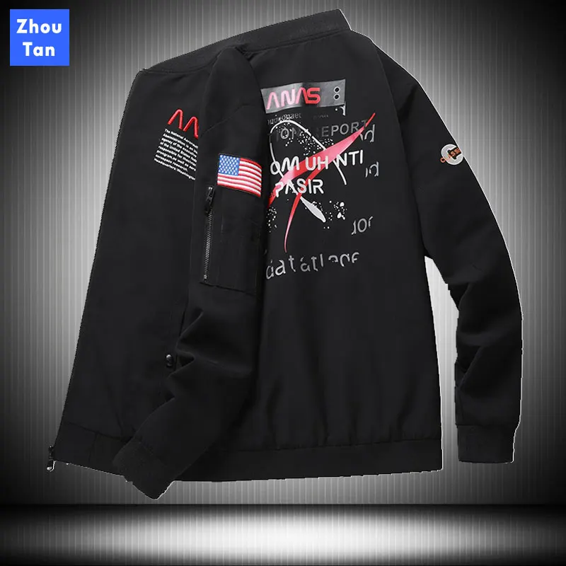 

2020 Spring Autumn Streetwear Hip hop Military Parkas Bmbroidered Coats Bomber Flight Air Force Bilot Baseball All-match Jacket
