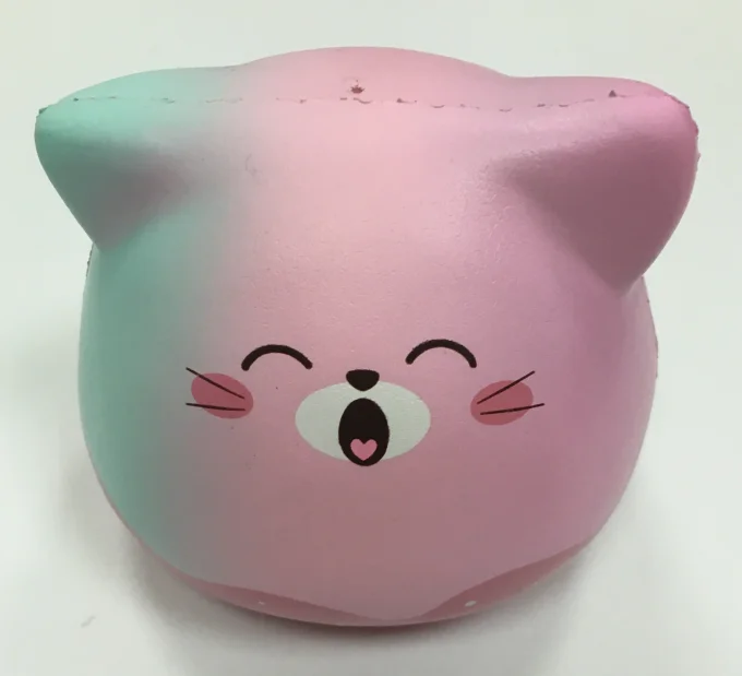 Punimaru Squishy Color KT head Scent cute Very slow slow rebound Christmas Gift For Children Kid Toy - Цвет: Pink Blue