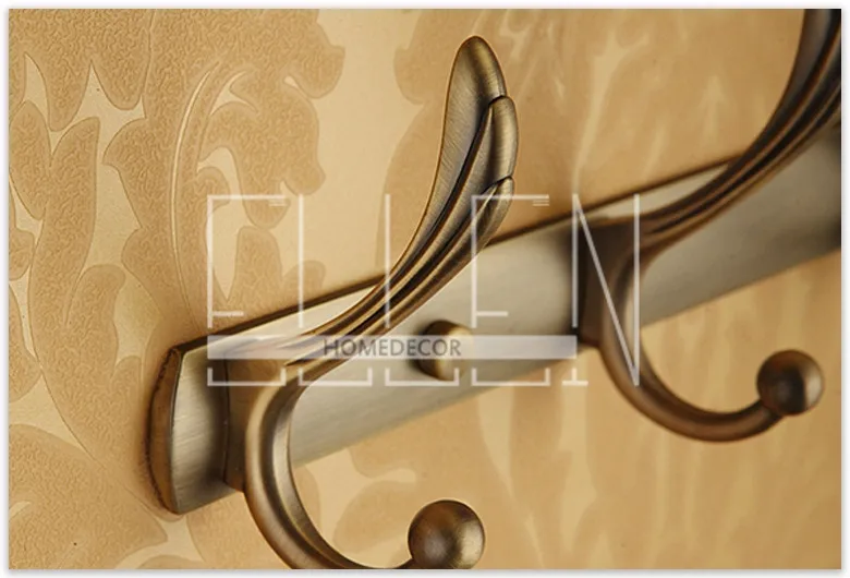 Vidric Бесплатная доставка 1-8 настенная вешалка винтажный латунный крючок для халата золотой античный бронзовый крючок для двери стены