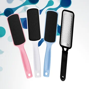 

Double Sided Foot Grinding Tool Multi-purpose Foot File Exfoliator Pedicure Tools (1pcs Black Stainless Steel Foot File, 3pcs Wh