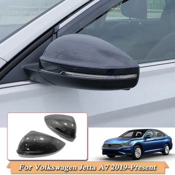 

ABS 2pcs Car Styling For Volkswagen Jetta A7 2019 Car Rearview Mirrors Sequins Decoration Chrome Trim Exterior Trim Accessories