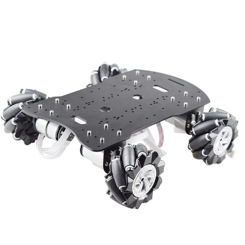 Moebius 4wd 80mm Mecanum Wheel Robot Car Chassis Kit With Dc 12v ...